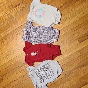 3 for $12 Baby girl 18 month onesies 4 piece bundle